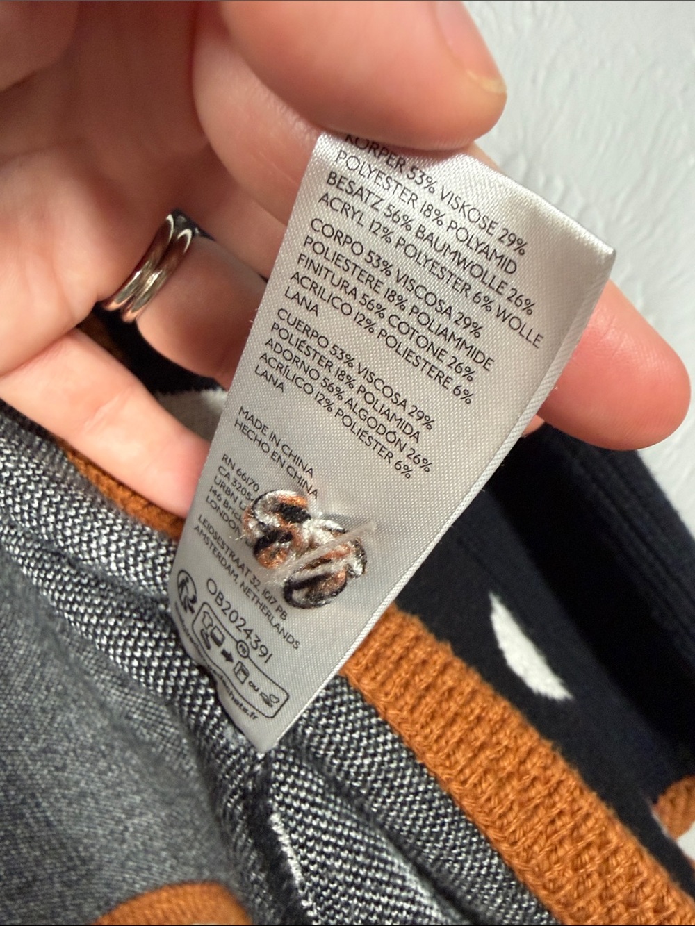 Maeve by Anthropologie Black & Rust Dog-Graphic Knit Cardigan Sweater Size Small - Picture 5 of 6